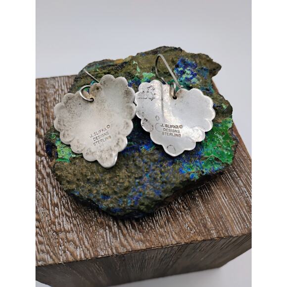 J Slifka Sterling Silver Heart Earrings - Picture 2 of 5